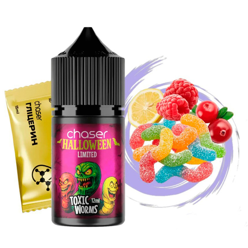 Набір Chaser Halloween Limited Toxic Worms, 30 мл