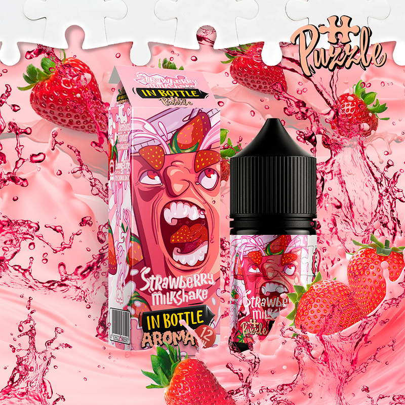 Набор In Bottle Salt Strawberry Milkshake, 30 мл