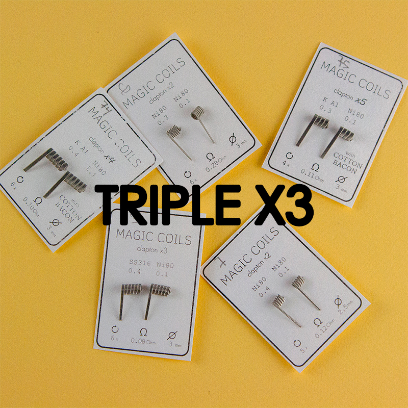 Magic Coils Triple x3 (преднамотанние койли + вата)