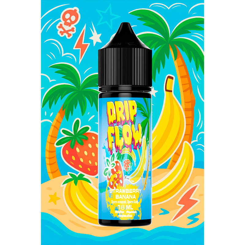 Набор Drip Flow Strawberry Banana, 60 мл