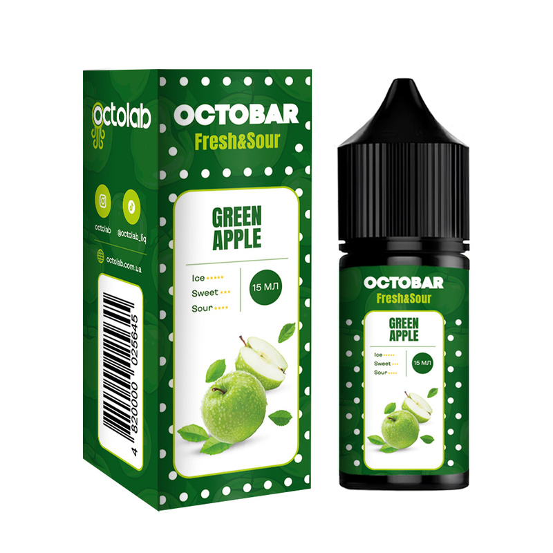 Набор Octobar Fresh Sour Green Apple, 30 мл