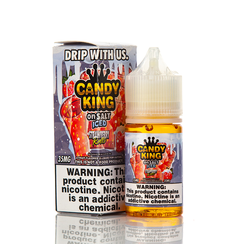 Рідина Candy King On Salt ICED - Strawberry Rolls, 30 мл